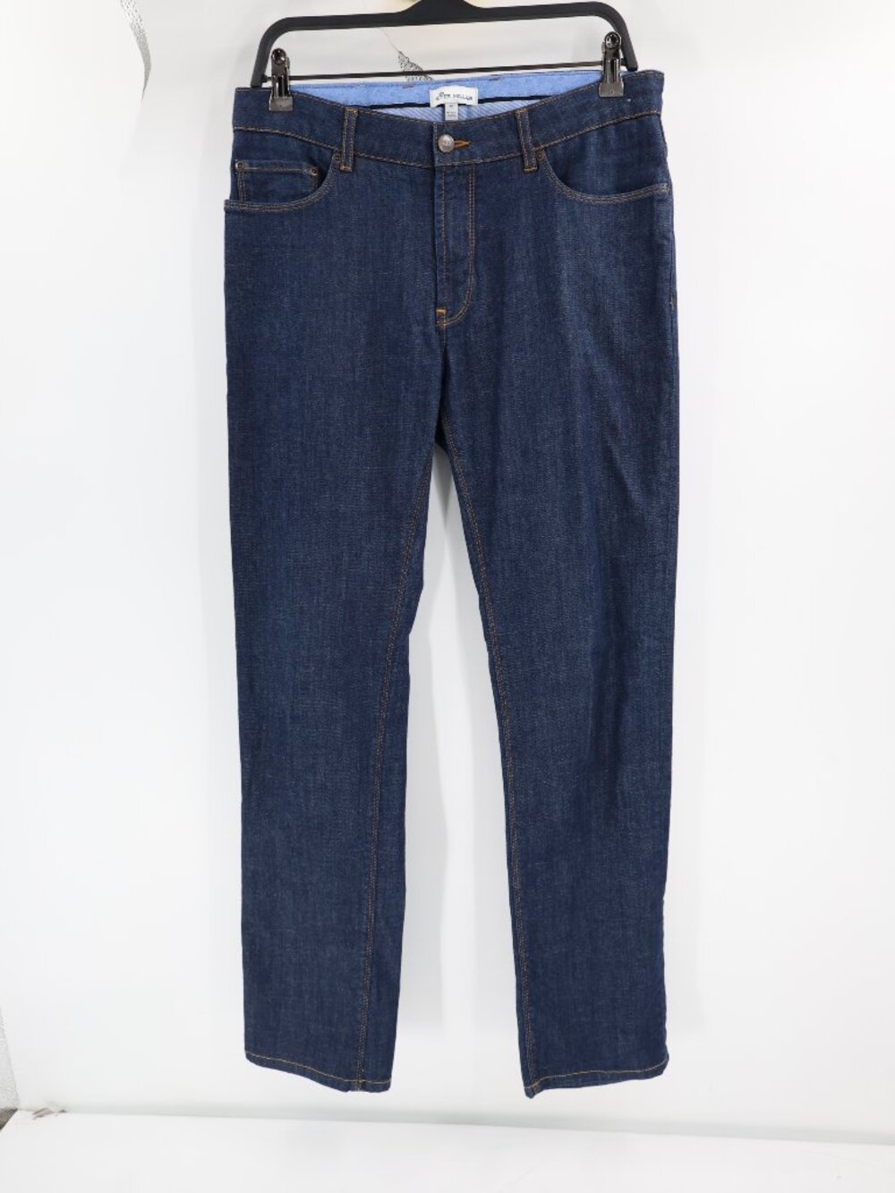 Peter Millar Jeans Mens 32 Slim Straight Leg Cotton Stretch Blue Denim 5 Pocket